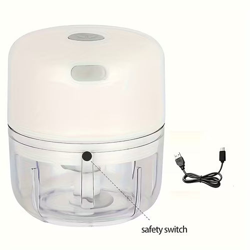 Hometexure Mini Electric Garlic Chopper | USB Rechargeable | Garlic Ginger Vegetable Mincer