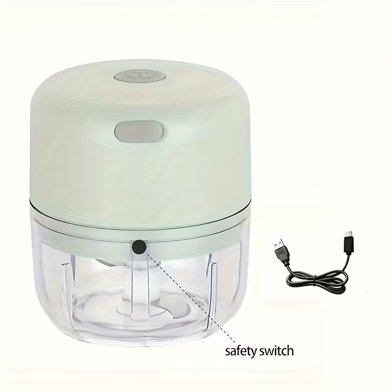 Hometexure Mini Electric Garlic Chopper | USB Rechargeable | Garlic Ginger Vegetable Mincer