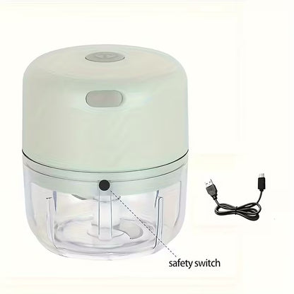 Hometexure Mini Electric Garlic Chopper | USB Rechargeable | Garlic Ginger Vegetable Mincer