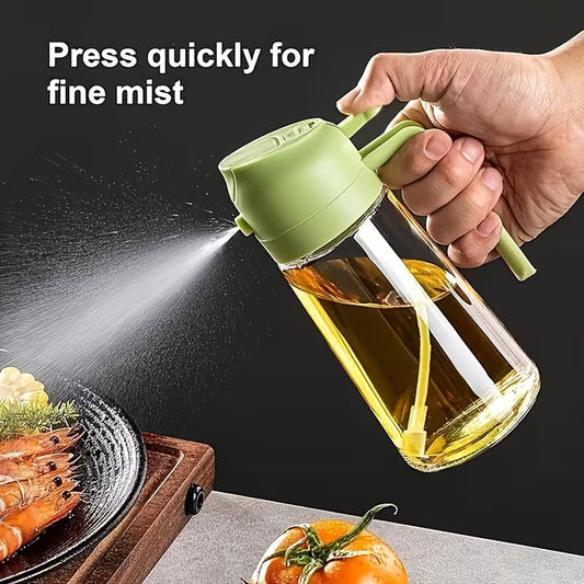 Hometexure 2-in-1 Oil Spray Bottle 470ml | Sprayer & Pourer