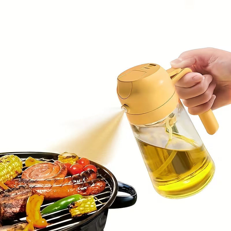 Hometexure 2-in-1 Oil Spray Bottle 470ml | Sprayer & Pourer