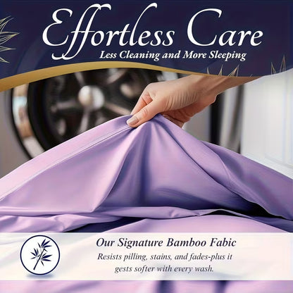 Hometexure 4-Piece Bamboo Cooling Bed Sheet Set