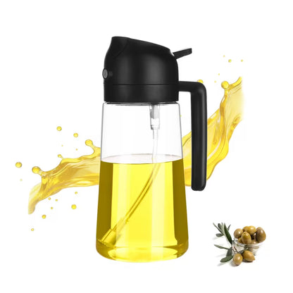 Hometexure 2-in-1 Oil Spray Bottle 470ml | Sprayer & Pourer
